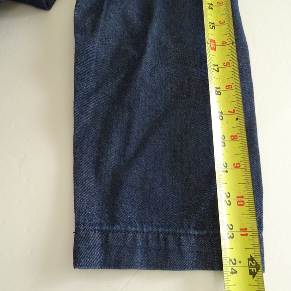 Jessica London Open Front Denim Jacket Fringe Edges Women Plus Size 20W Long Slv - Picture 11 of 12